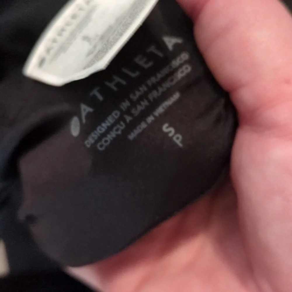 Athleta Black Crossed Tankini Size Small